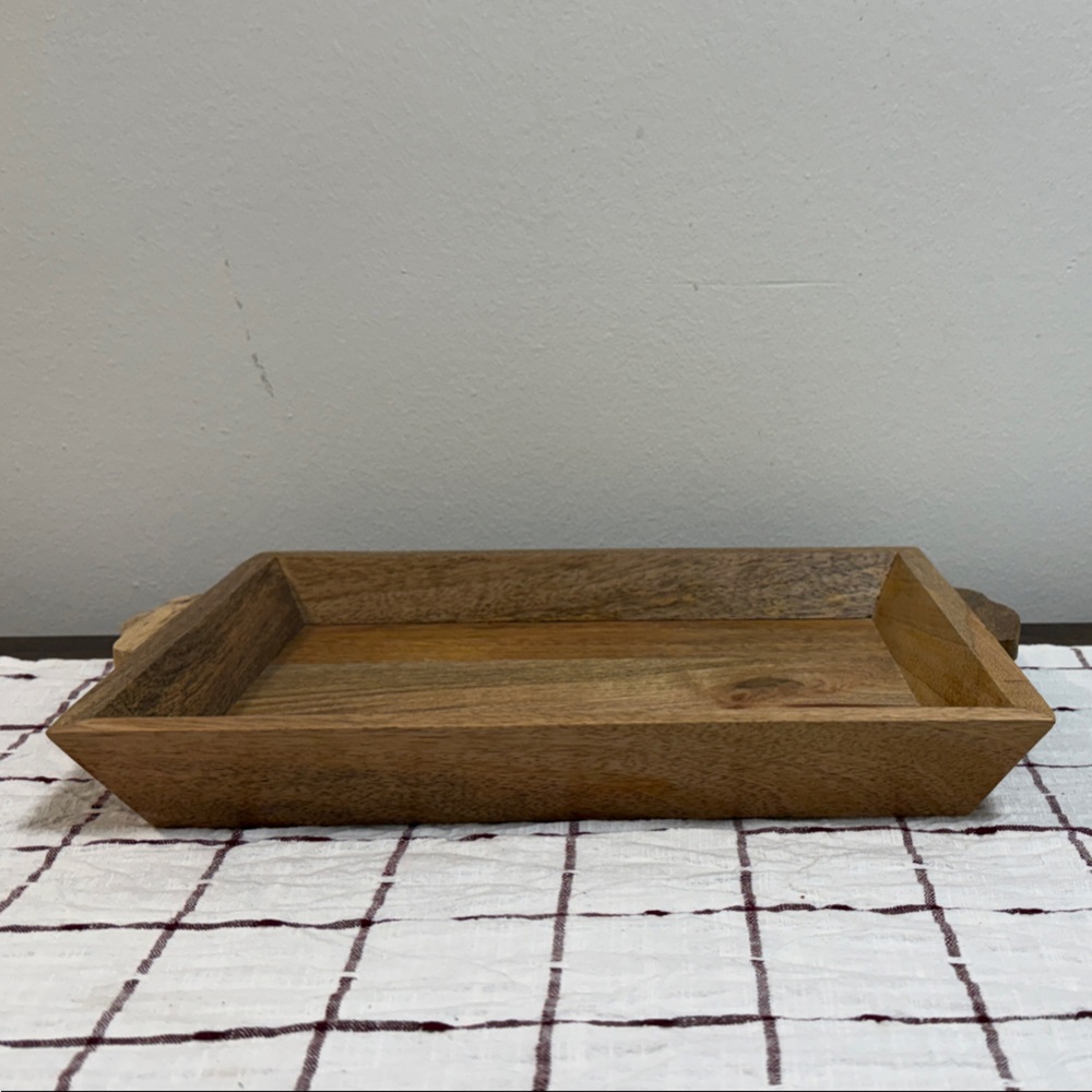 Hearth & Hand with Magnolia Wooden Tray with Beaded Garland - Picture 7 of 8